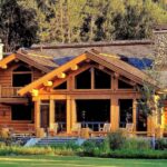 Home with a Log Cabin